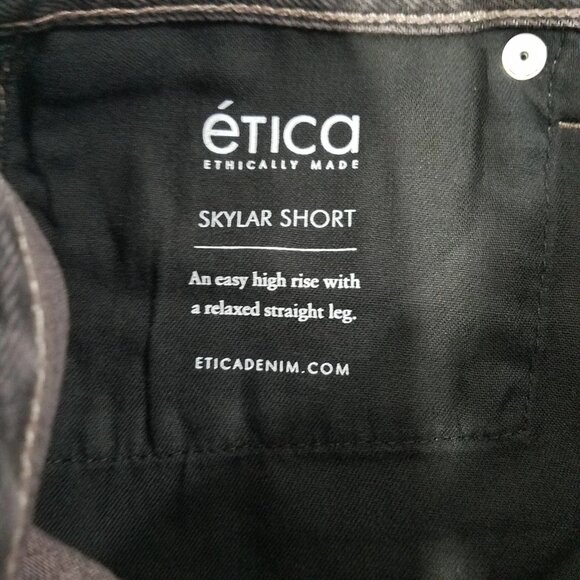 Etica Skylar Cuffed Denim Shorts Womens Size 28 - Picture 4 of 5